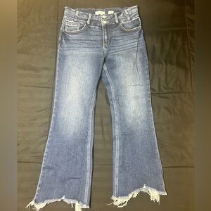 Kancan High Rise Cropped Flare Stretch Jean